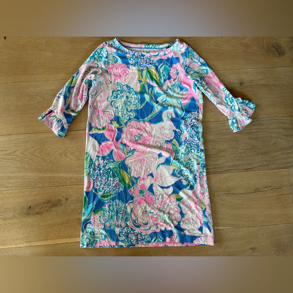 Lilly Pulitzer tropical floral dress - size XL 12-14